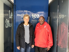 Angela Daalmann, Landessportbund Niedersachsen und Filbert Bayi, Tansanisches Olympia-Komitee (Bild: Dominic Steneberg)